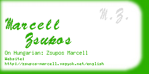 marcell zsupos business card